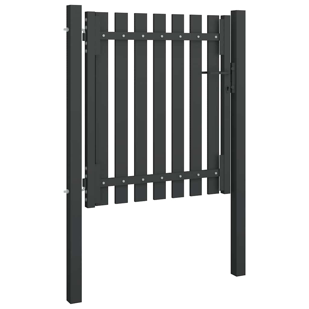 Garden Fence Gate Steel 100x75 cm Anthracite