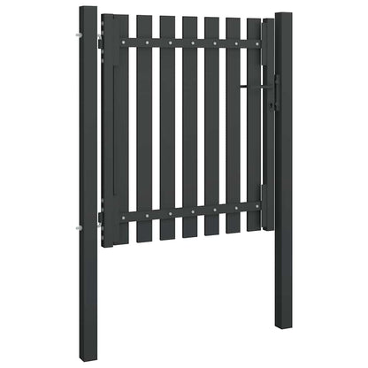 146327 vidaXL Garden Fence Gate Steel 100x75 cm Anthracite