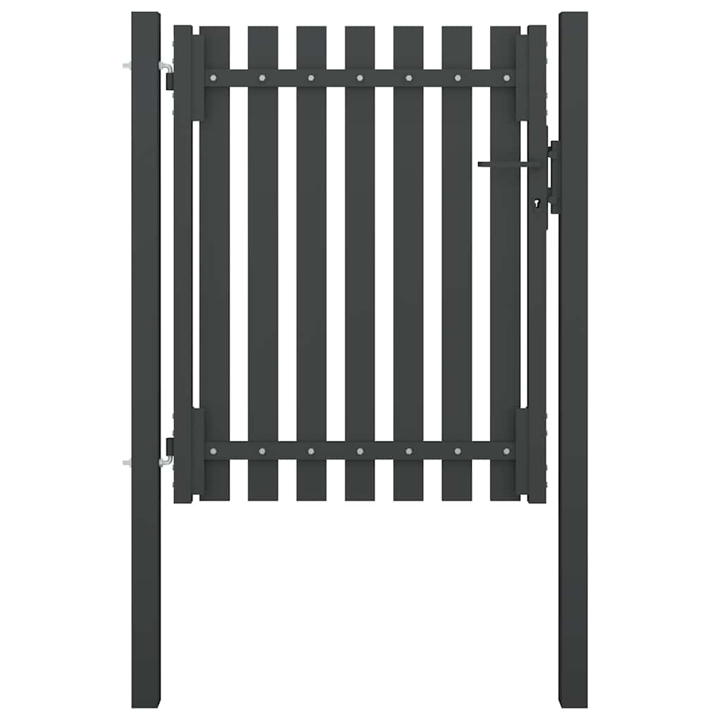 Garden Fence Gate Steel 100x100 cm Anthracite