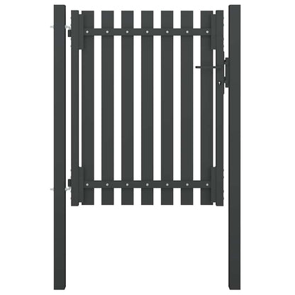 Garden Fence Gate Steel 100x100 cm Anthracite