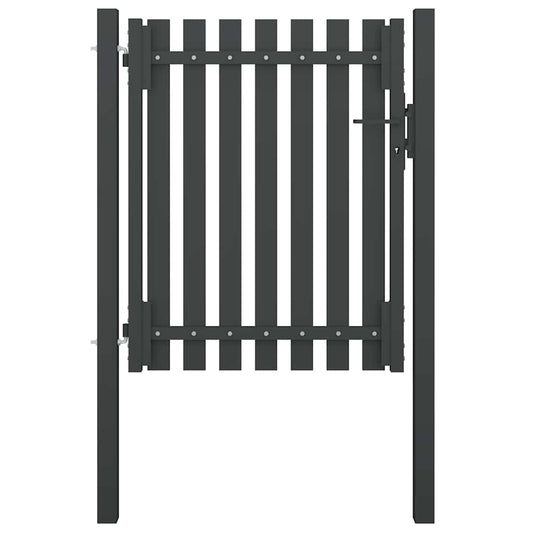 Garden Fence Gate Steel 100x100 cm Anthracite