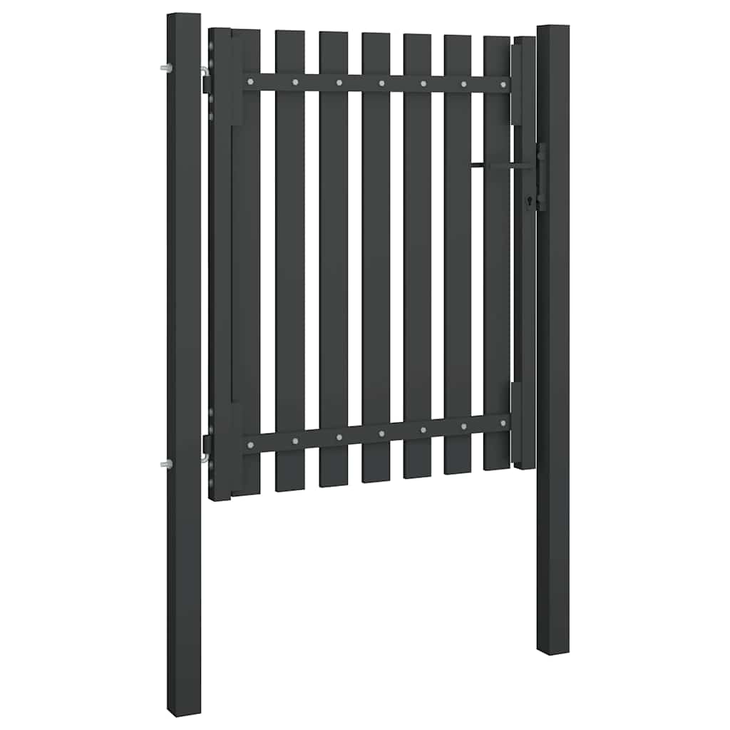 Garden Fence Gate Steel 100x100 cm Anthracite