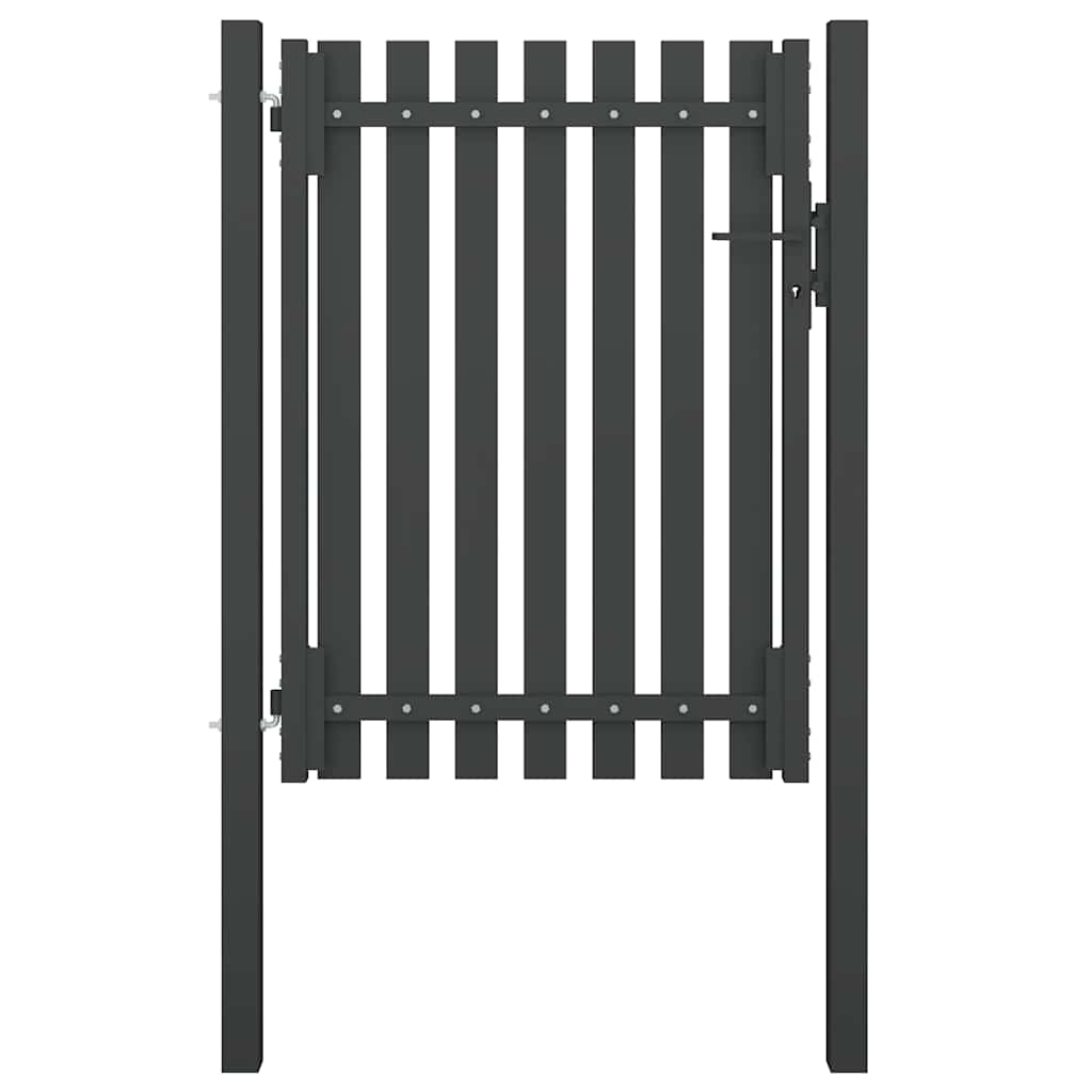 Garden Fence Gate Steel 100x125 cm Anthracite