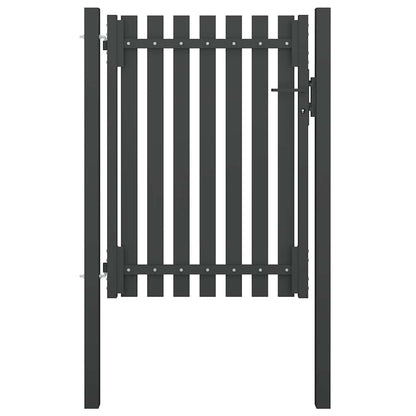 Garden Fence Gate Steel 100x125 cm Anthracite