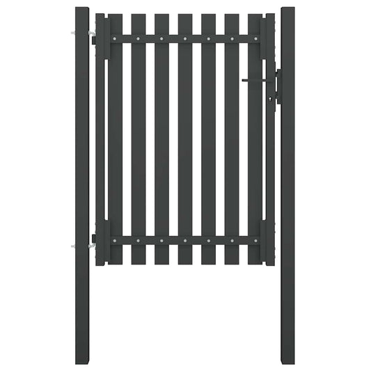Garden Fence Gate Steel 100x125 cm Anthracite