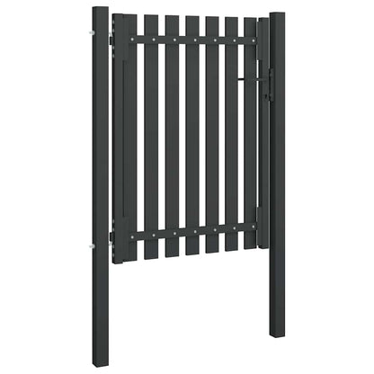 Garden Fence Gate Steel 100x125 cm Anthracite