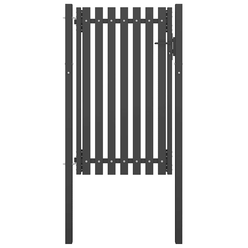 Garden Fence Gate Steel 100x150 cm Anthracite