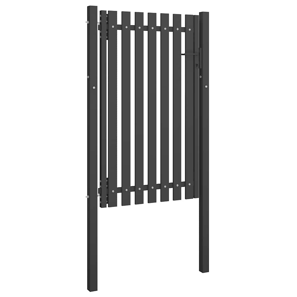Garden Fence Gate Steel 100x150 cm Anthracite