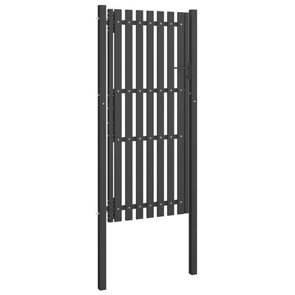 Garden Fence Gate Steel 100x200 cm Anthracite