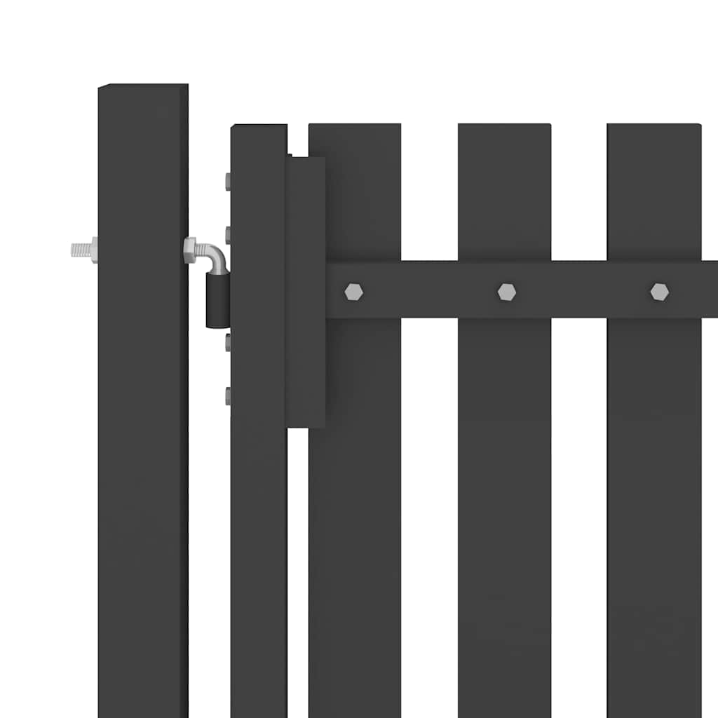 146333 vidaXL Garden Fence Gate Steel 400x75 cm Anthracite