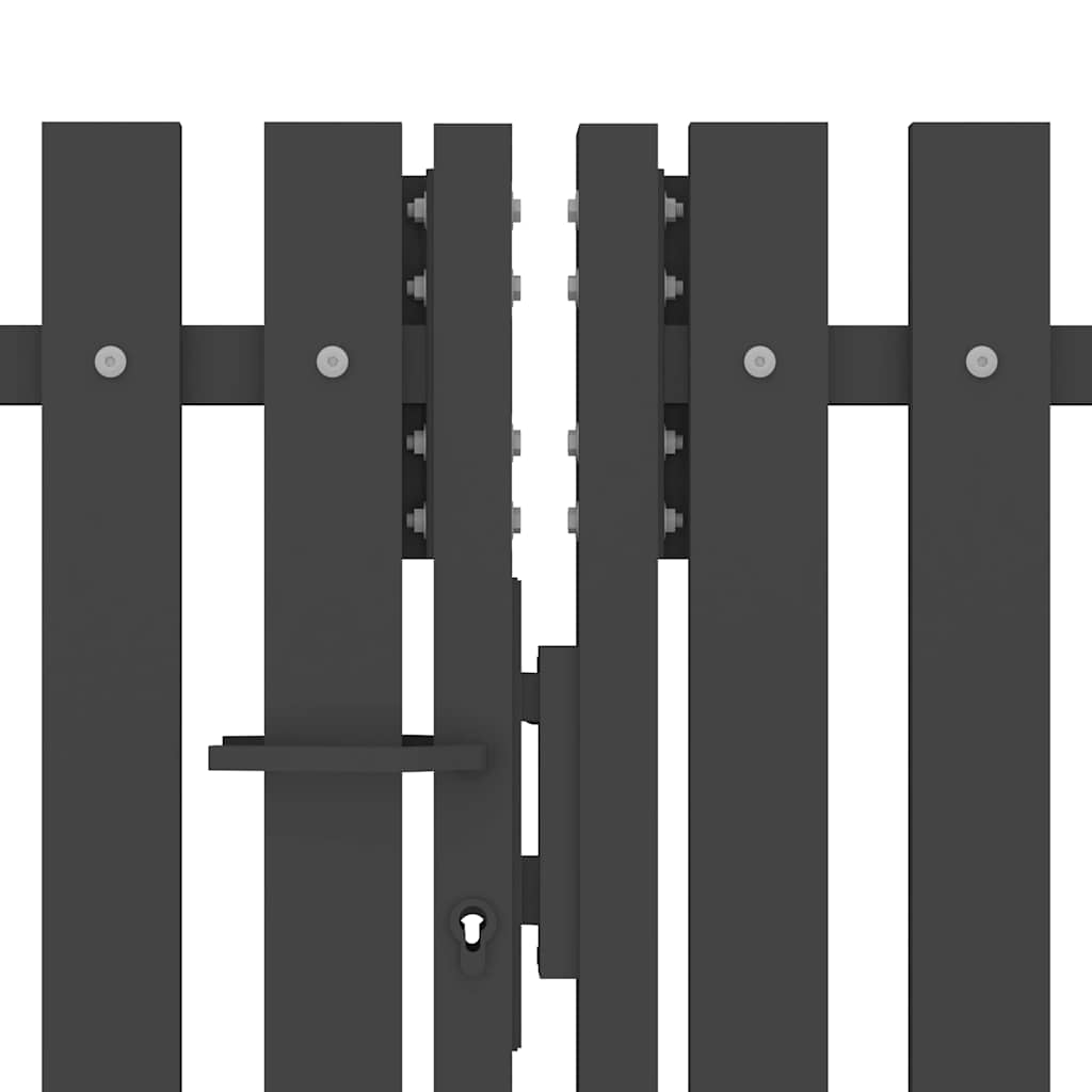 Garden Fence Gate Steel 400x75 cm Anthracite