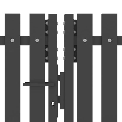146333 vidaXL Garden Fence Gate Steel 400x75 cm Anthracite