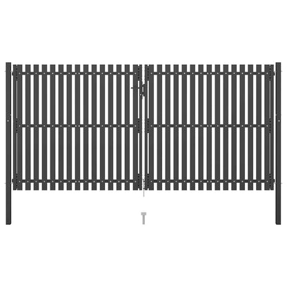 Garden Fence Gate Steel 400x175 cm Anthracite