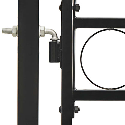 Fence Gate ASSEN Double Door with Arched Top Steel 300x200 cm