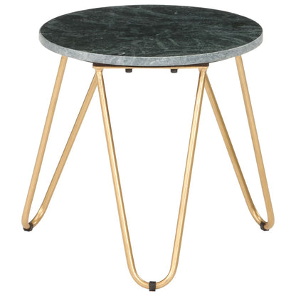 Coffee Table Green 40x40x40 cm Real Stone with Marble Texture