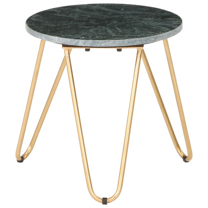 Coffee Table Green 40x40x40 cm Real Stone with Marble Texture