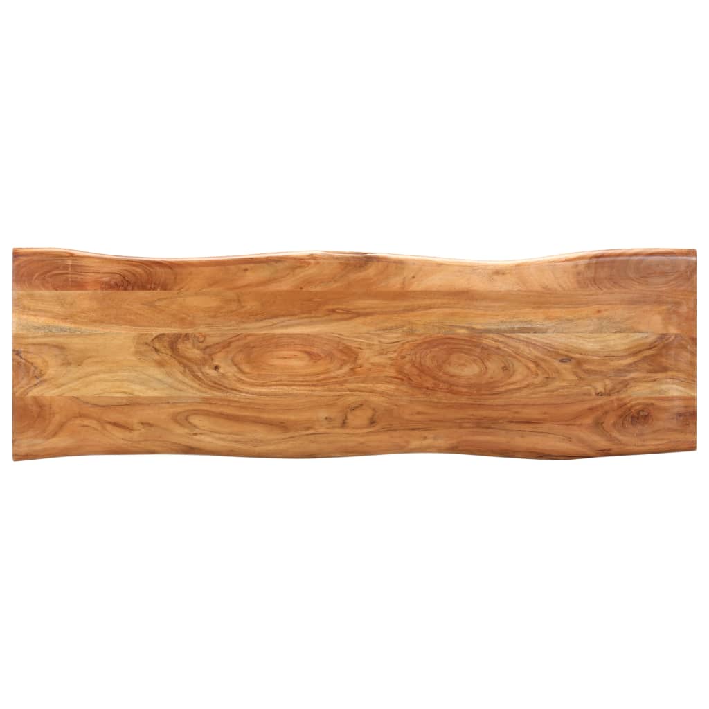Live Edge Bench 110 cm Solid Acacia Wood and Steel