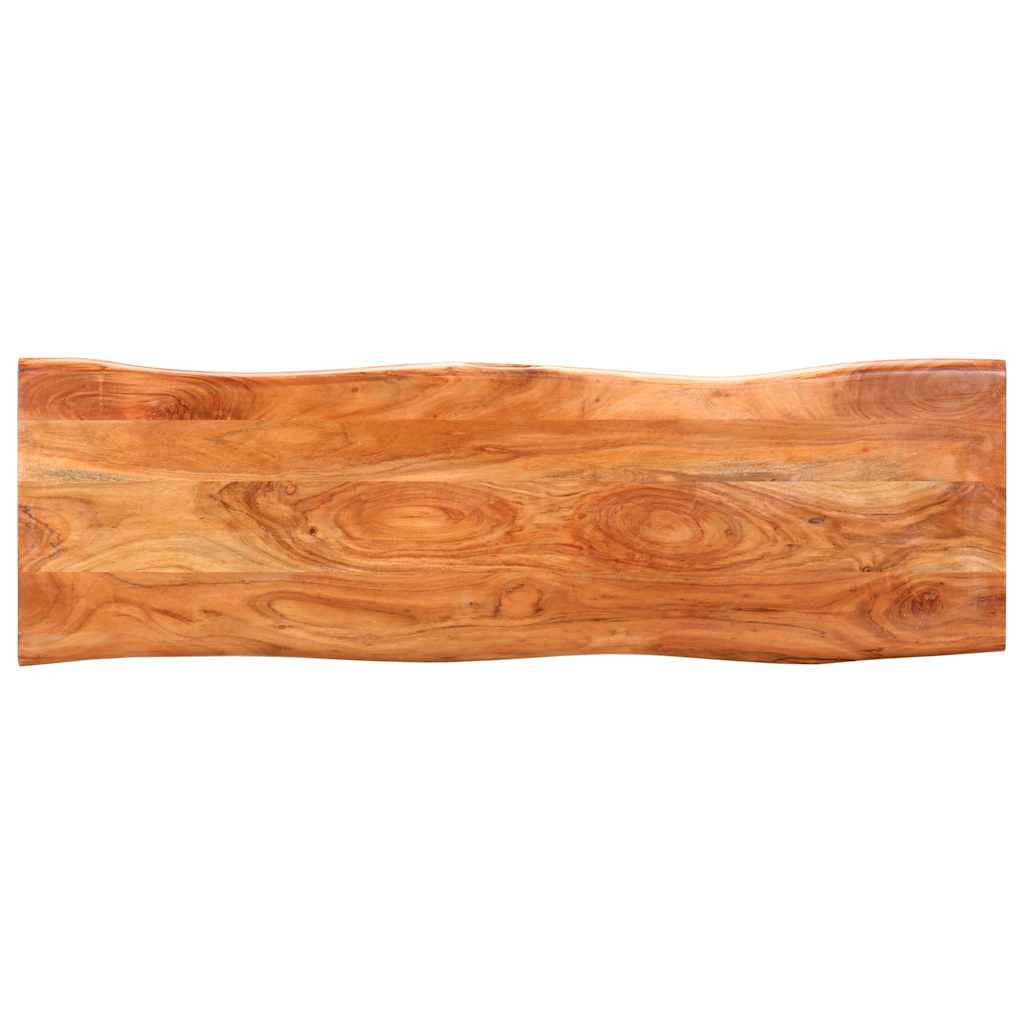 Live Edge Bench 110 cm Solid Acacia Wood and Steel