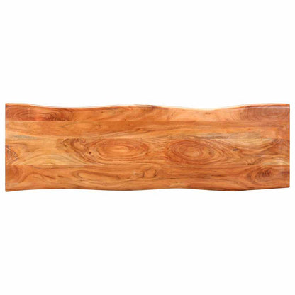 Live Edge Bench 110 cm Solid Acacia Wood and Steel