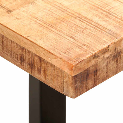 Bench 110 cm Solid Rough Mango Wood and Steel