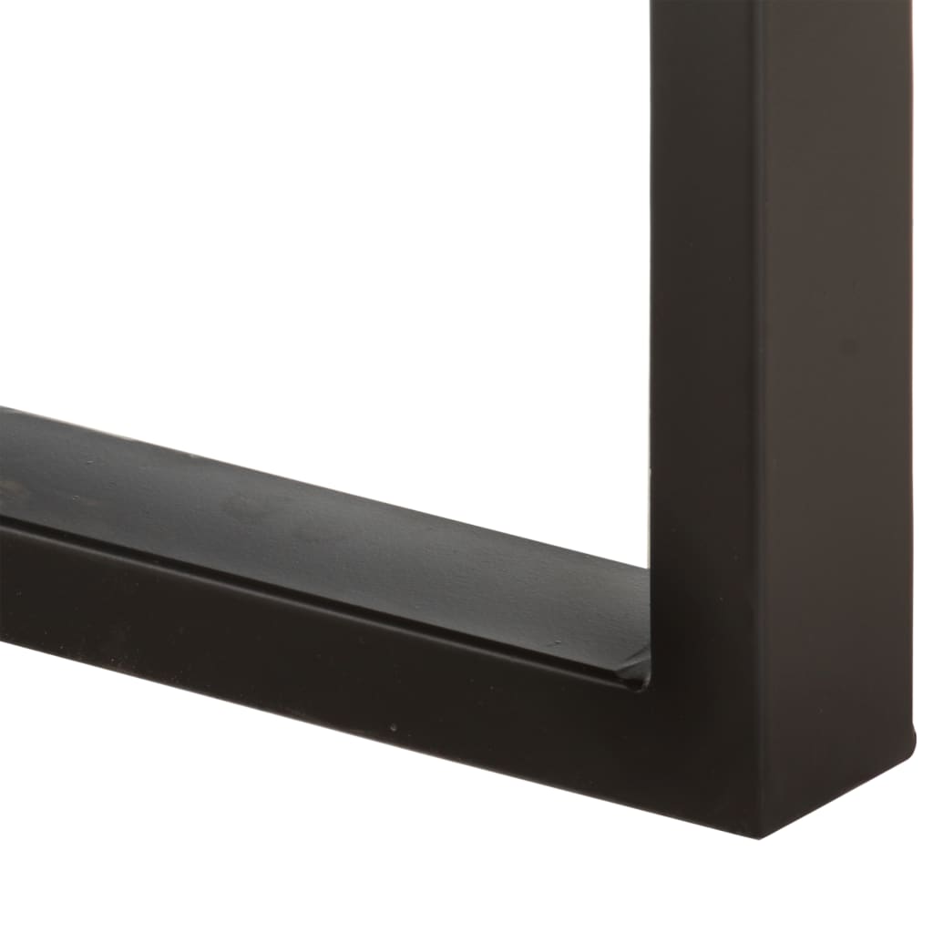 Bench 110 cm Solid Rough Mango Wood and Steel