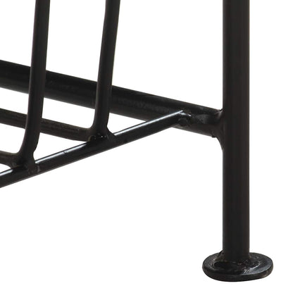 286465 vidaXL Magazine Rack 40x30x50 cm Solid Mango Wood and Steel
