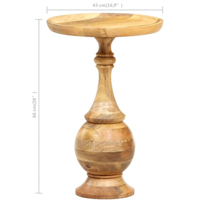 Round Side Table 43x43x66 cm Solid Mango Wood