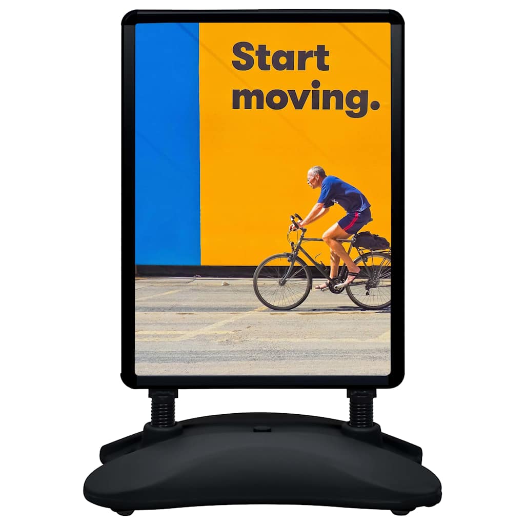 51205 vidaXL A1 Waterbase Poster Stand Black Aluminium Alloy