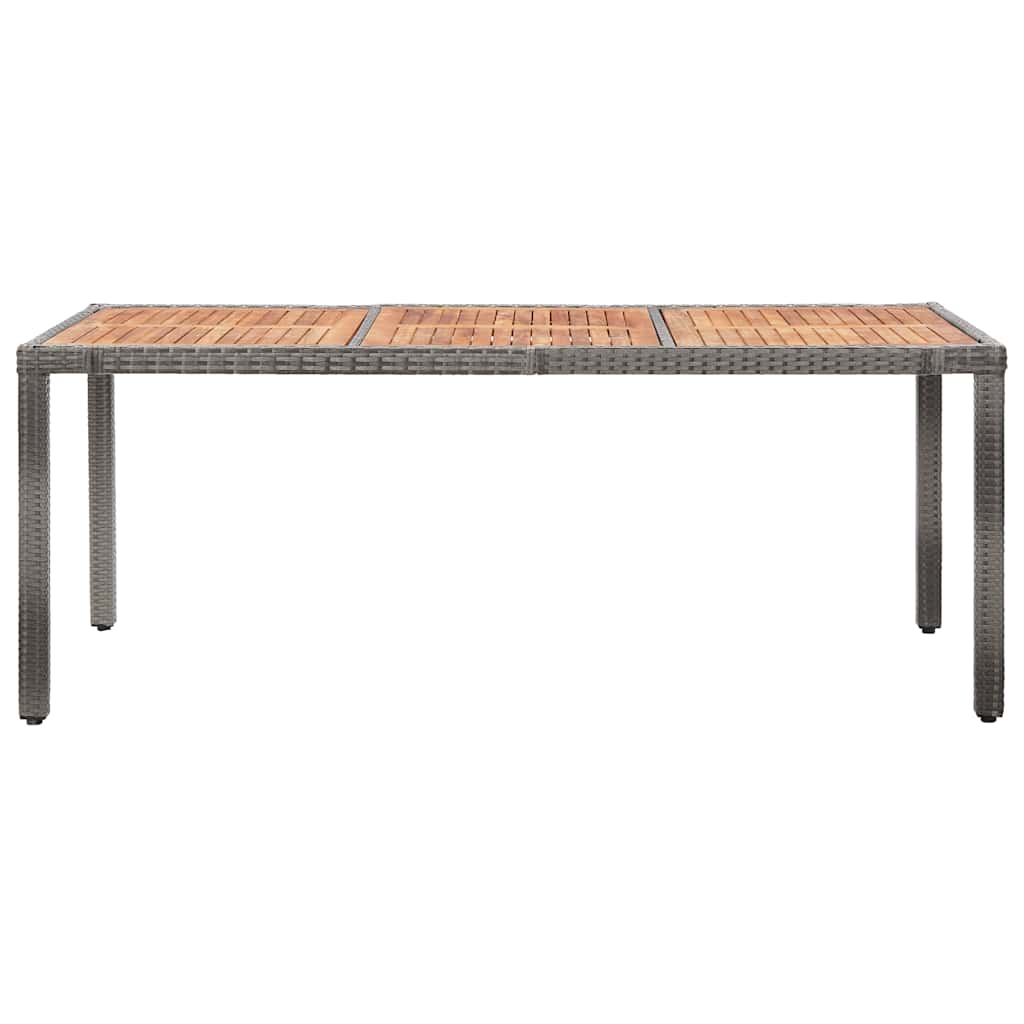 46083 vidaXL 9 Piece Garden Dining Set with Cushions Poly Rattan Grey