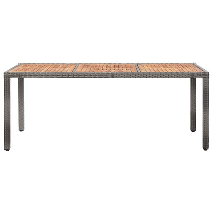 46083 vidaXL 9 Piece Garden Dining Set with Cushions Poly Rattan Grey
