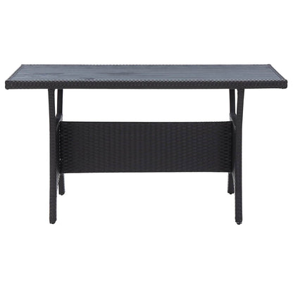 Outdoor Furniture Sets Black Poly Rattan