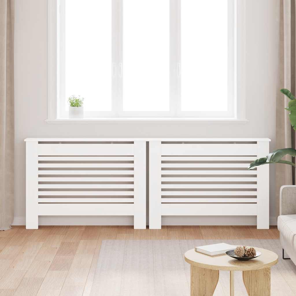 3051374 vidaXL Radiator Covers 2 pcs White 112x19x81,5 cm MDF (2x284320)