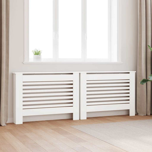 3051374 vidaXL Radiator Covers 2 pcs White 112x19x81,5 cm MDF (2x284320)