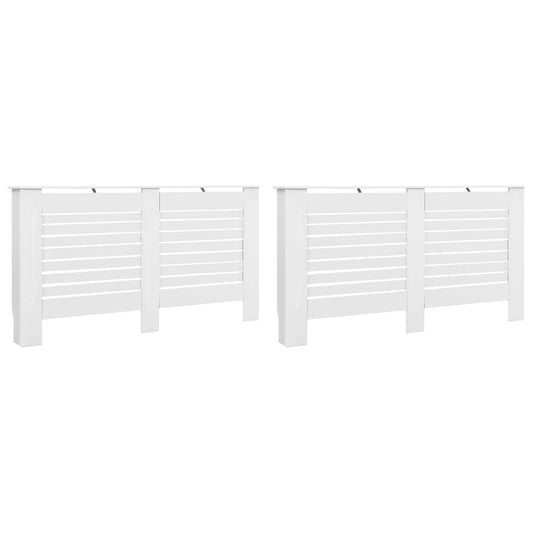 3051375 vidaXL Radiator Covers 2 pcs White 152x19x81,5 cm MDF (2x284321)