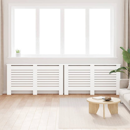 Radiator Covers 2 pcs White 152x19x81.5 cm MDF