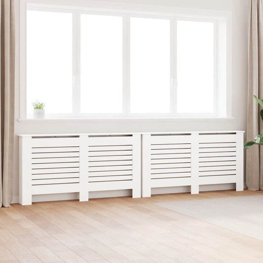 3051375 vidaXL Radiator Covers 2 pcs White 152x19x81,5 cm MDF (2x284321)