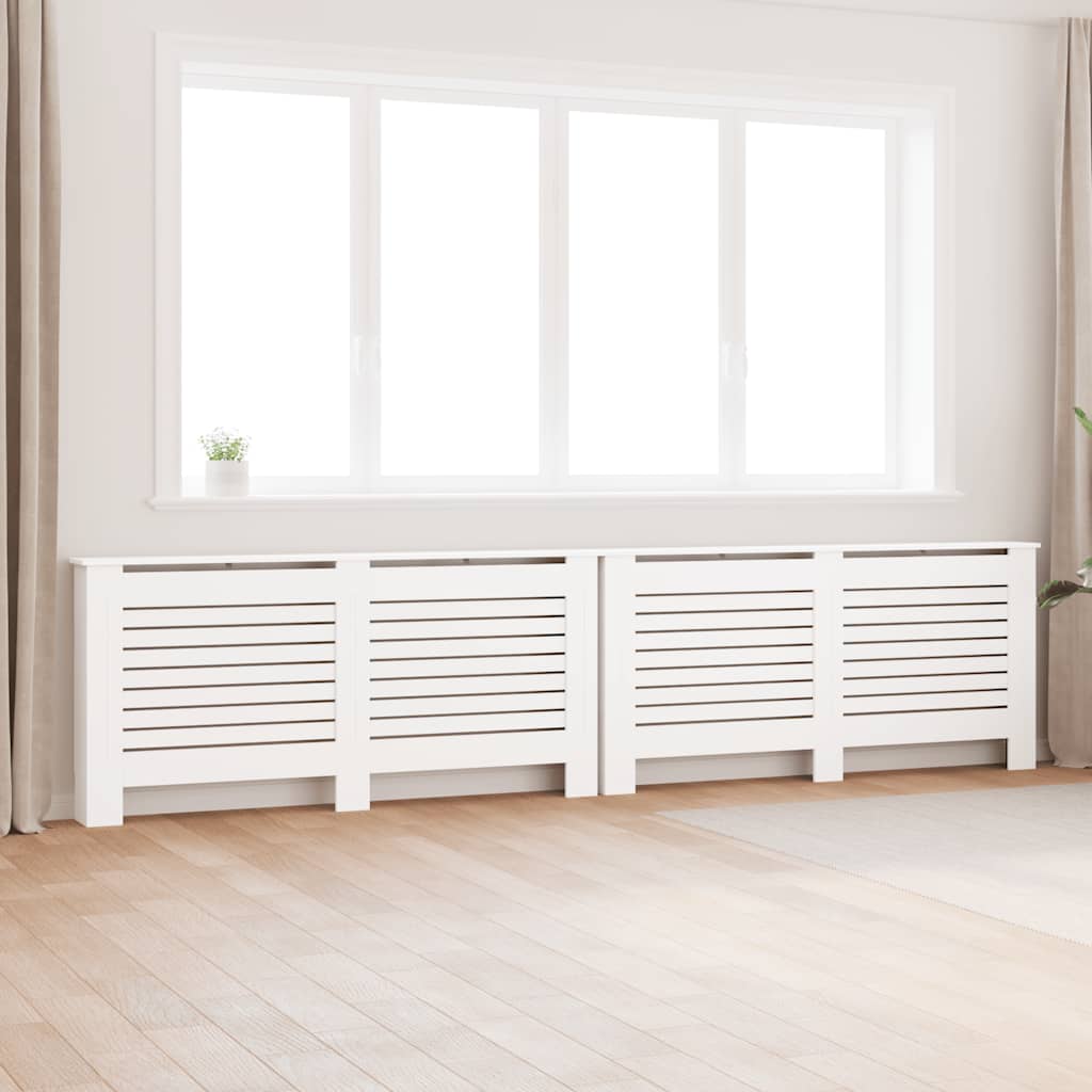 Radiator Covers 2 pcs White 172x19x81.5 cm MDF