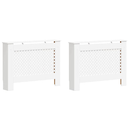 Radiator Covers 2 pcs White 112x19x81.5 cm MDF