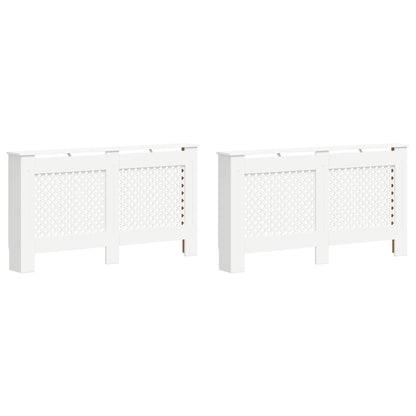 Radiator Covers 2 pcs White 152x19x81.5 cm MDF