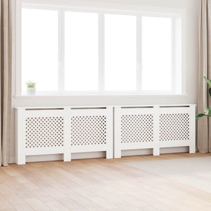Radiator Covers 2 pcs White 152x19x81.5 cm MDF