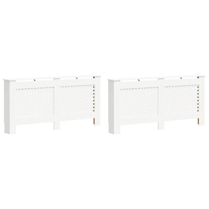 Radiator Covers 2 pcs White 172x19x81.5 cm MDF