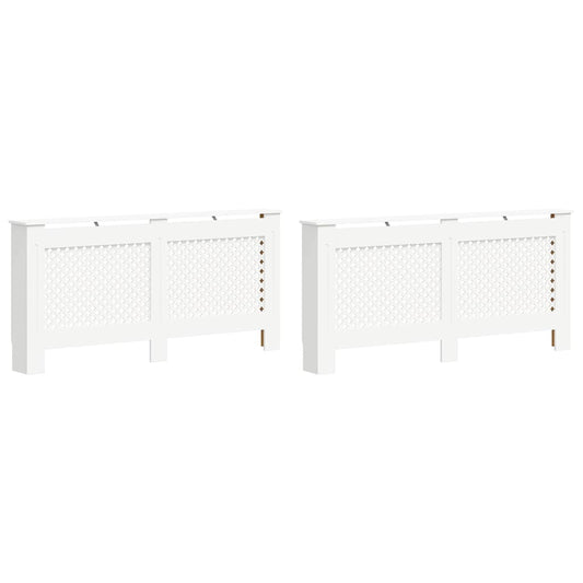 Radiator Covers 2 pcs White 172x19x81.5 cm MDF
