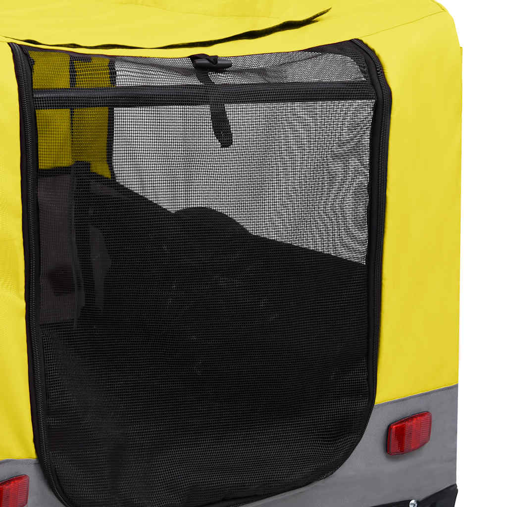 2-in-1 Pet Bike Trailer & Jogging Stroller Yellow and Grey