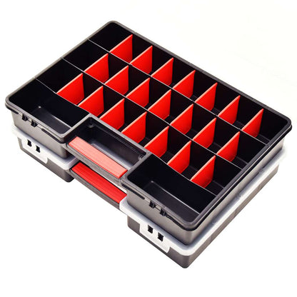 Assortment Boxes 2 pcs with Adjustable Dividers 460x325x80 mm Plastic