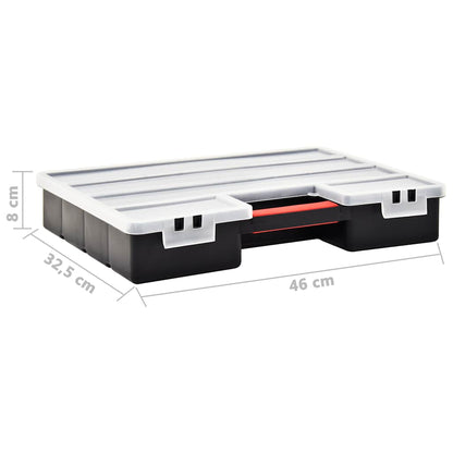 Assortment Boxes 2 pcs with Adjustable Dividers 460x325x80 mm Plastic