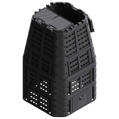 146278 vidaXL Garden Composter Black 93,3x93,3x146 cm 1000 L