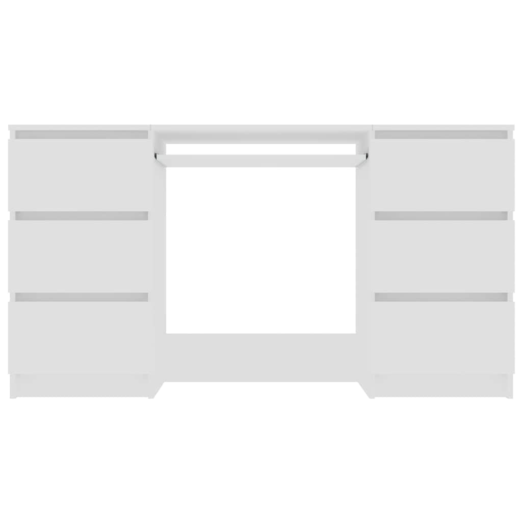 Writing Desk White 140x50x77 cm Engineered Wood