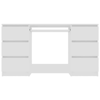 Writing Desk White 140x50x77 cm Engineered Wood