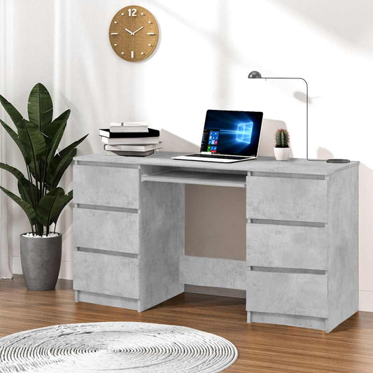 Writing Desk | Concrete Grey | Engineered Wood | Medium | Writing Desk
