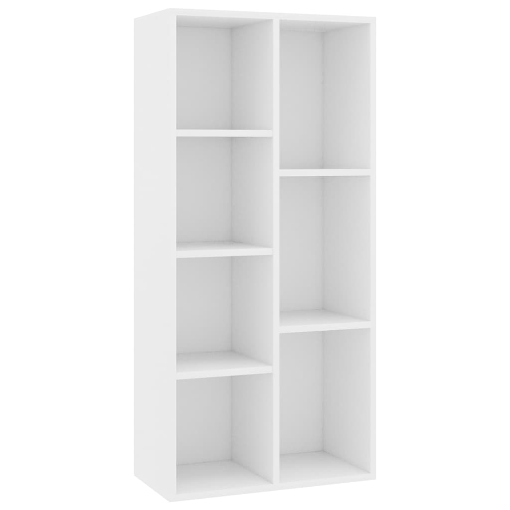 801107 vidaXL Book Cabinet White 50x25x106 cm Engineered Wood